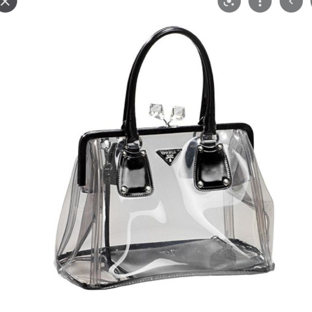 PRADA rare s/s 2010 clear chandelier runway bag Plexi transparent crystal lock